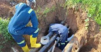 Dig-up survey and ultrasonic wall thickness measurement on a flowline